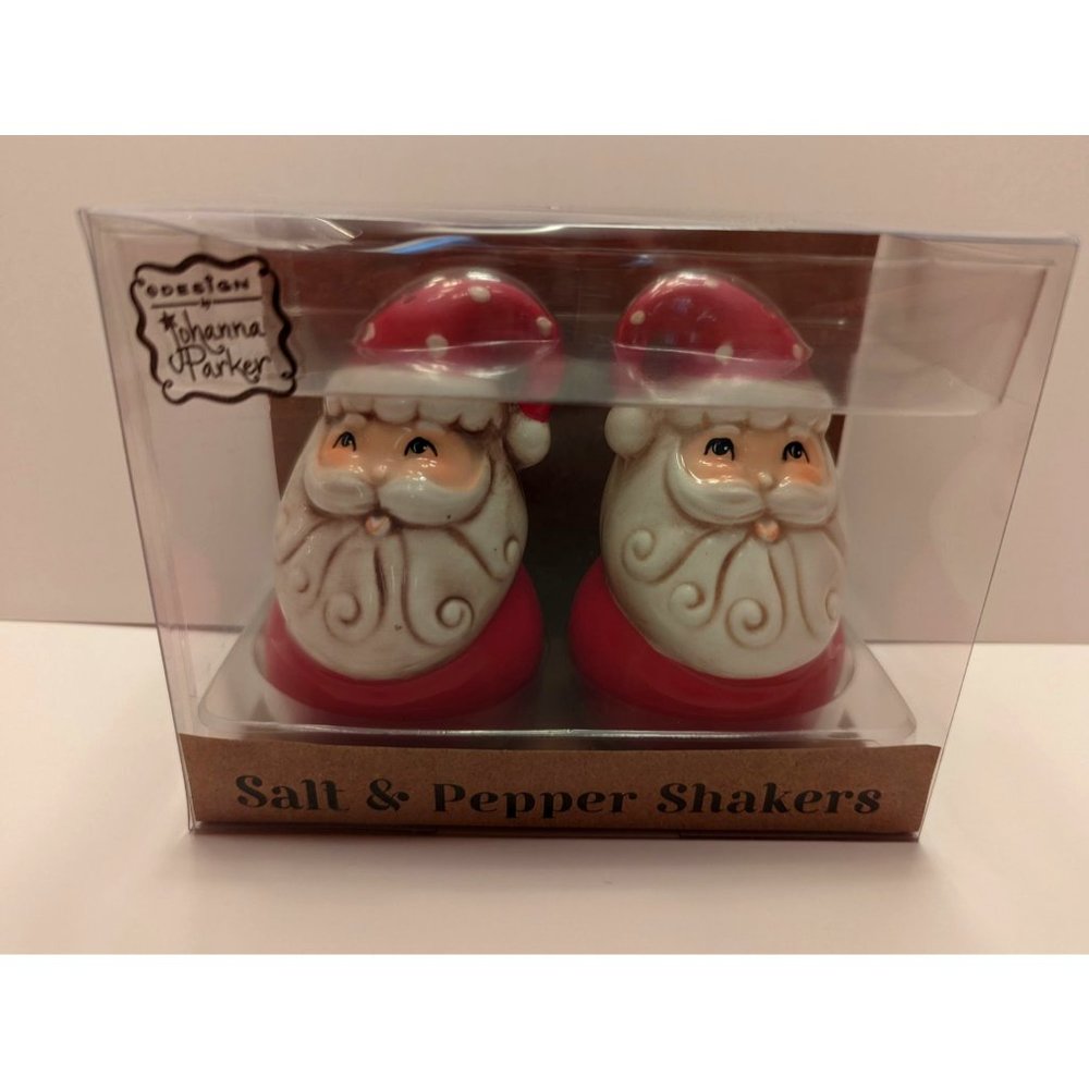 Johanna Parker Santa Red Salt & Pepper Shakers